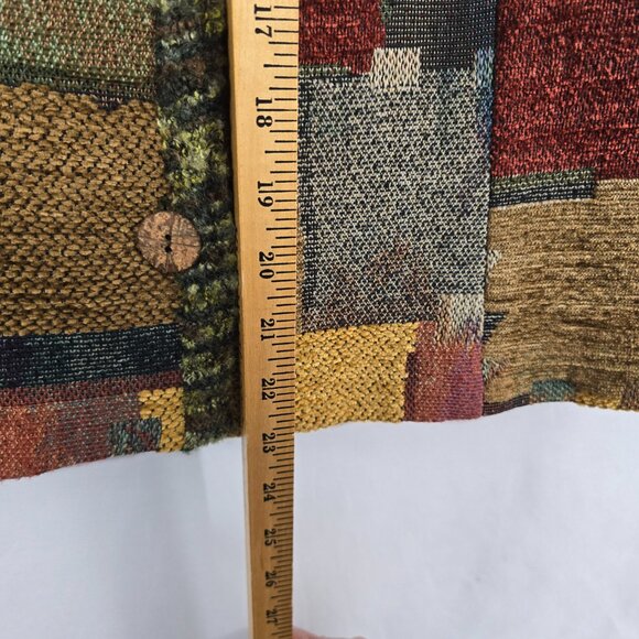 BETS by Canvasbacks Lined Patchwork Design Vest Size XL Wood Buttons USA (MM-3) - Picture 12 of 14